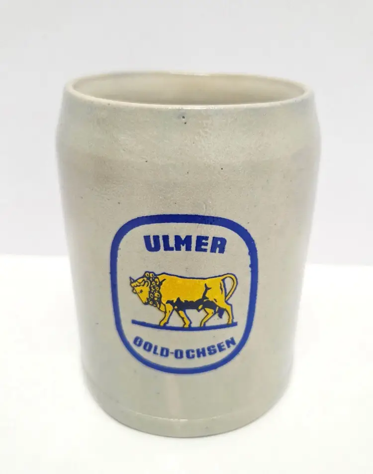 Vintage Ulmer Gold-Ochsen Stoneware Beer Mug/Germany Golden Ox/Beer Stein/Collectible/C.5 L/Heavy Weight/Barware/Beer Stein/Beer Mug