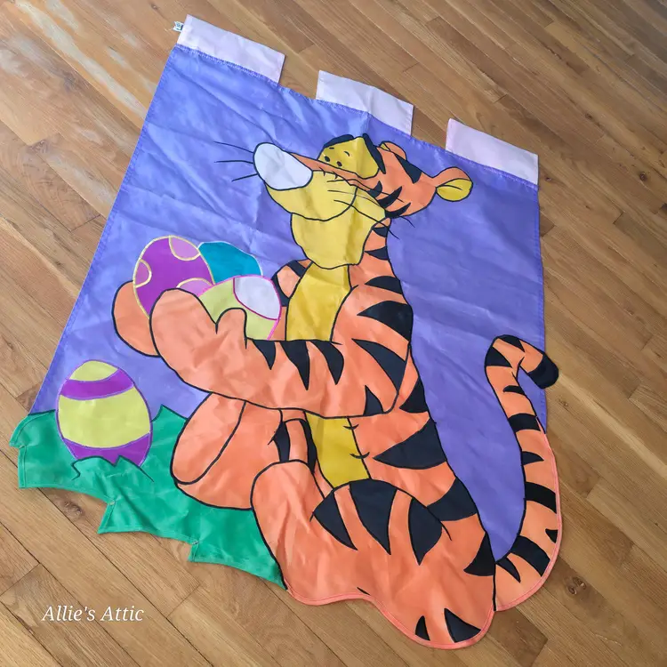 Large Winnie the Pooh Tigger Tiger Purple Easter Garden Yard House Flag 40x30