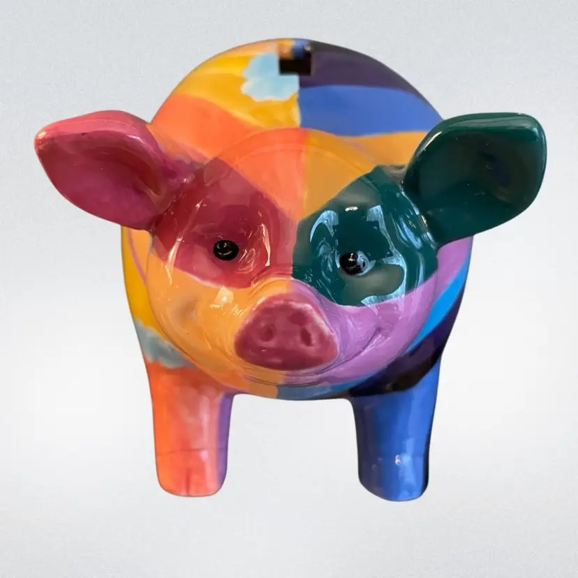 Ceramic Sun & Moon Multicolor Piggy Bank