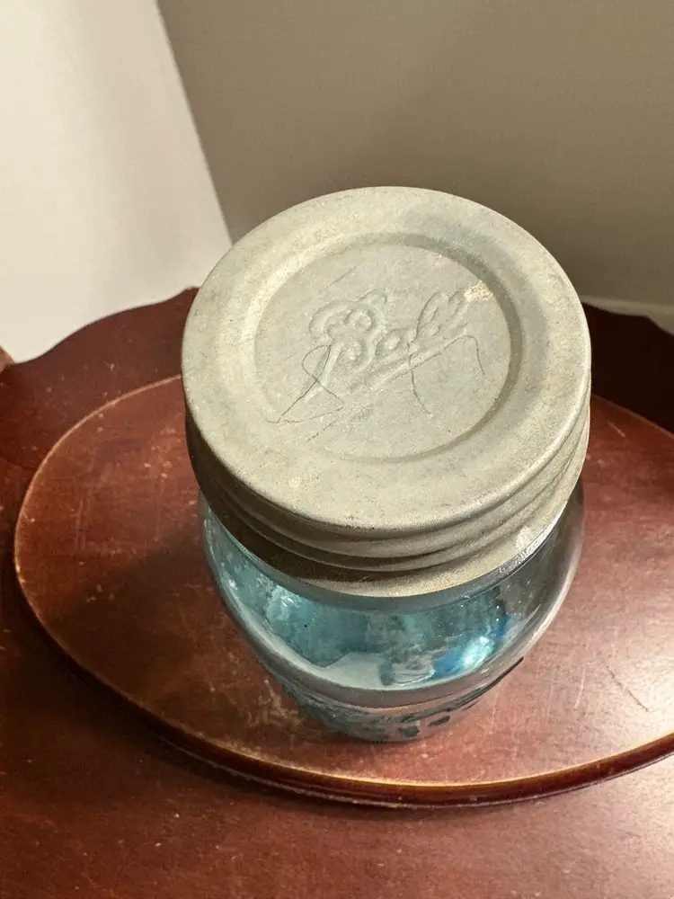 7” Blue Mason Jar