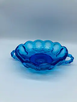 Vintage ANCHOR HOCKING DISH, Double Handle Candy Dish, Trinket , Jewelry, Nappy
