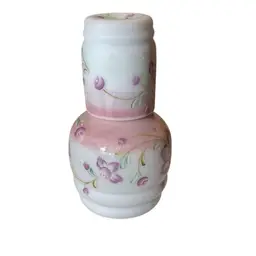 2003 Glass Messenger Exclusive Blue Burmese Fenton Tumble-Up #2802 Signed By Artist & Frank M Fenton - 7.25”