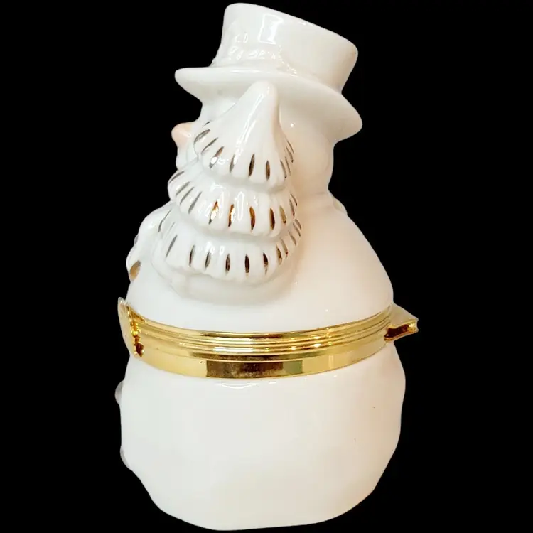 Vintage LENOX TREASURES The Snowman's Surprise Box FIRST ISSUE 1999 Trinket Box