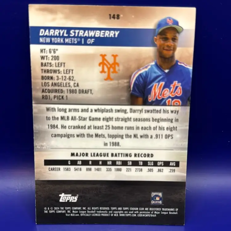 Darryl Strawberry 2024 Topps Stadium Club Chrome Orange #71/99