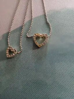 #211 double heart necklace
