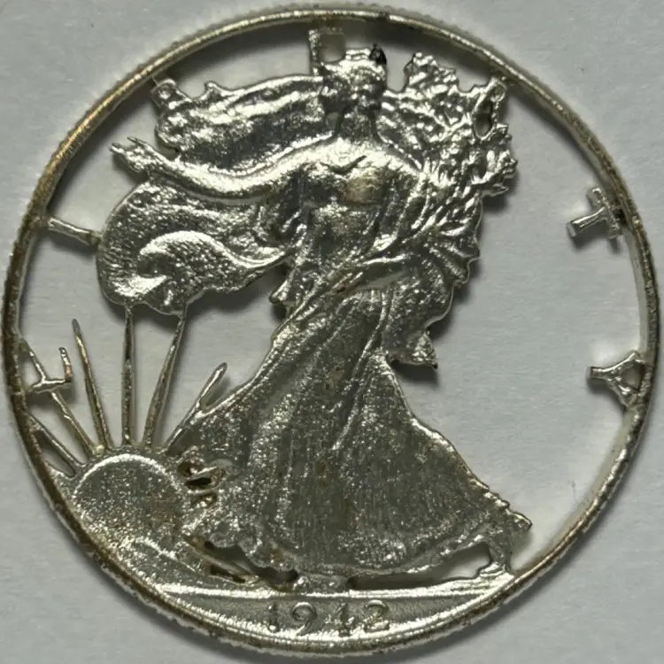 Laser Cut Half Dollar