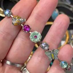 Bracelet With Love, Bugs And Flowers