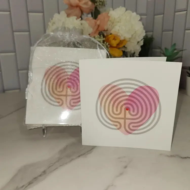 Heart Centered Labyrinth Blank Cards- Set of 5
