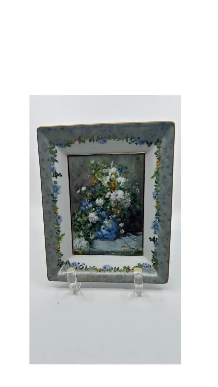 Goebel Artis Orbis Renoir Fleur Printemp Rectangular Hand Painted Ceramic Dish