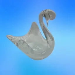 Vintage Cased Glass Swan By Eneryda (Sweden),
5” Wide x 5-1/2” Tall