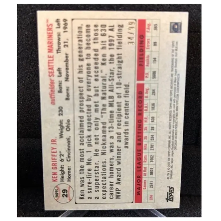 2024 Topps Archives Ken Griffey Jr. /99 Green Foilboard Seattle HOF!