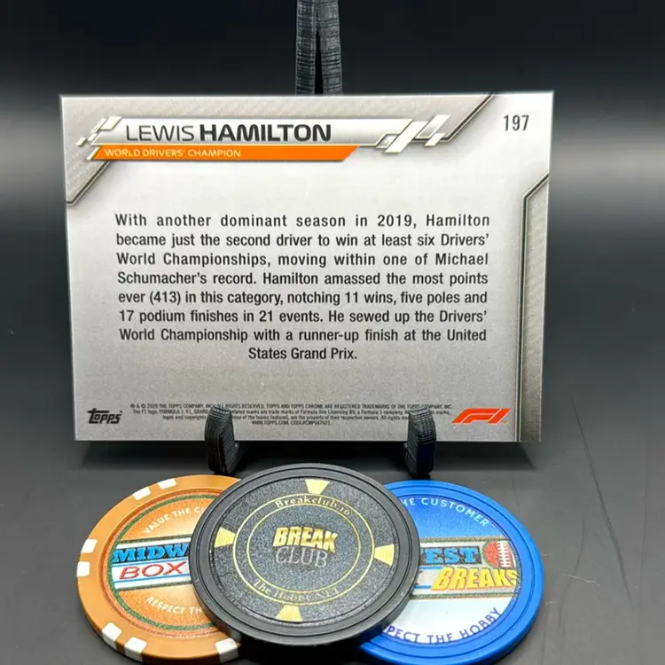 Lewis Hamilton Sapphire Formula F1 Mercedes 2020 Topps Chrome Sapphire