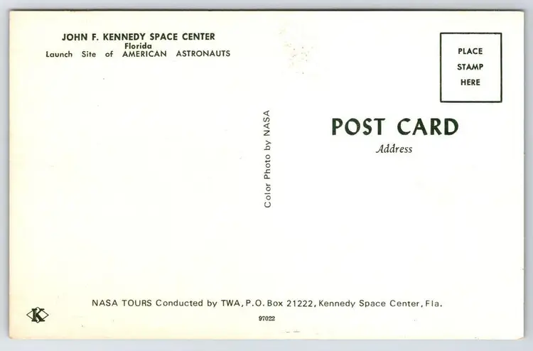 Postcard John F Kennedy Space Center Florida Launch Site of American Astronauts