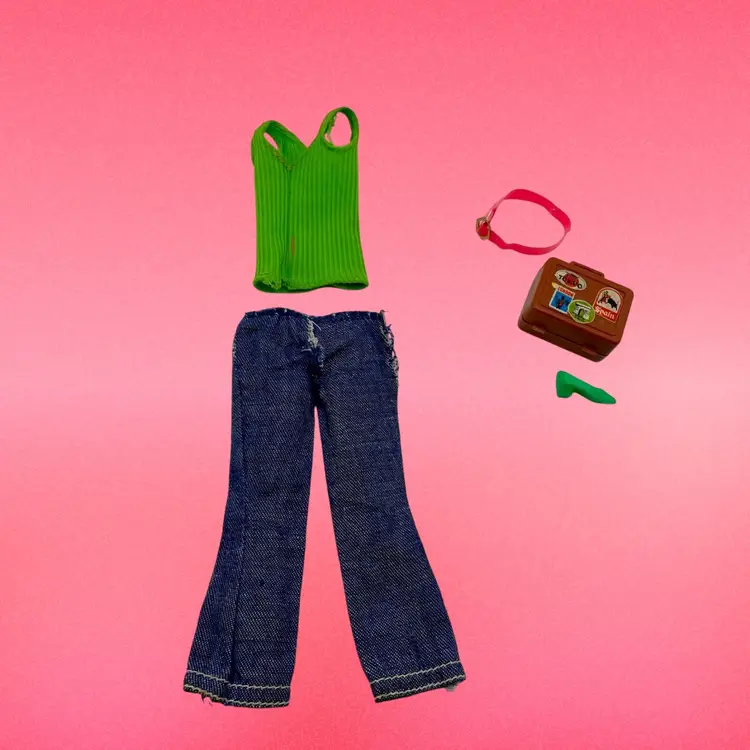 VTG 1971 Busy FRANCIE Twist ’N Turn Original Outfit & Suitcase #3313