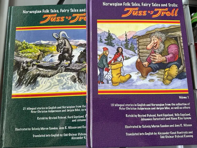 Norwegian Folk Tales, Fairy Tales and Trolls: Tuss og Troll, Volume 1 & 2 Bilingual