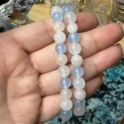 1 Aquamarine Quartz Anxiety Healer 💙Stretch Bracelet
