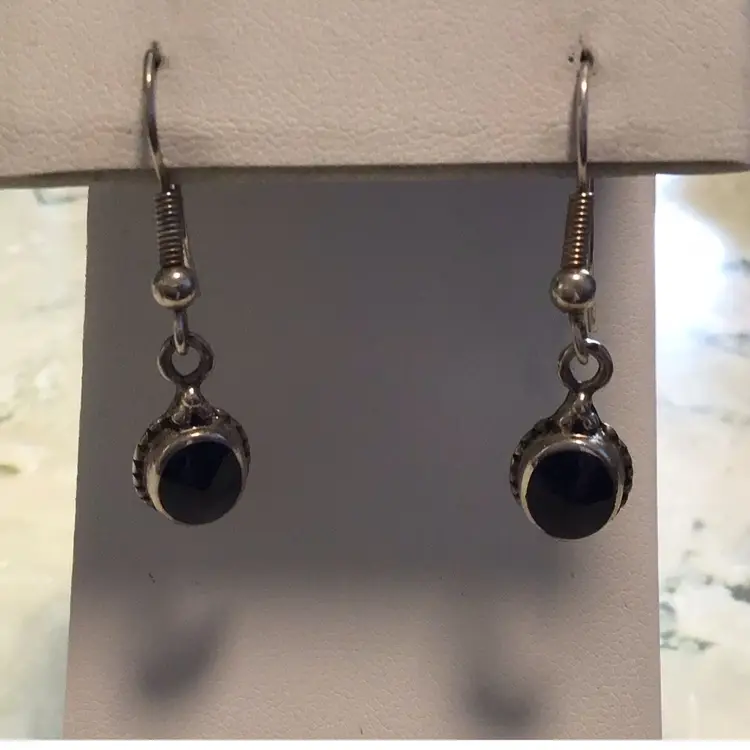 Sterling & Onyx Earrings