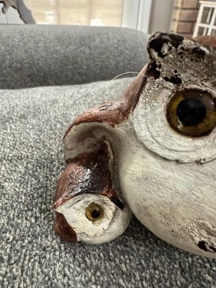 Rustic Owl With Baby