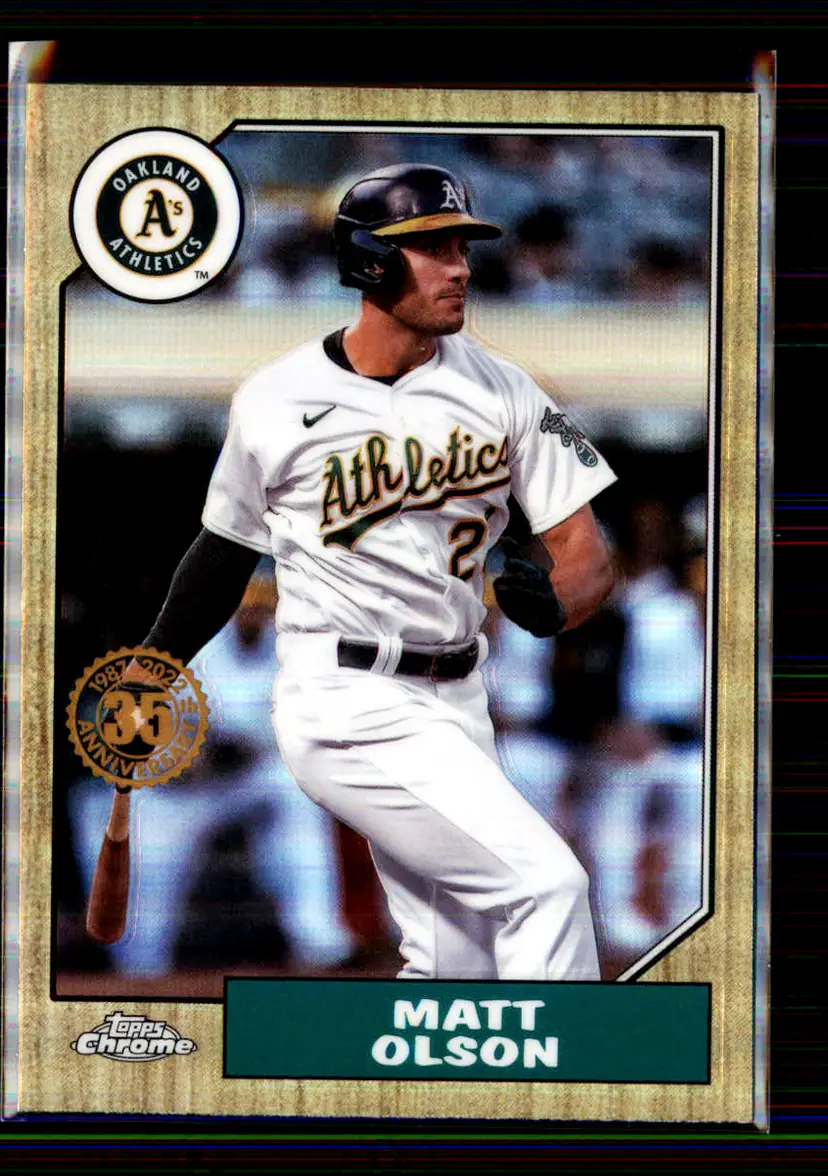 Matt Olson 2022 Topps Chrome 1987 Topps Baseball #87BC-15 - Oakland Athletics - (147-230)