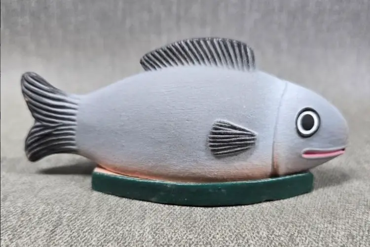 Miniature Pottery Fish Covered Nativity Scene Free Shipping