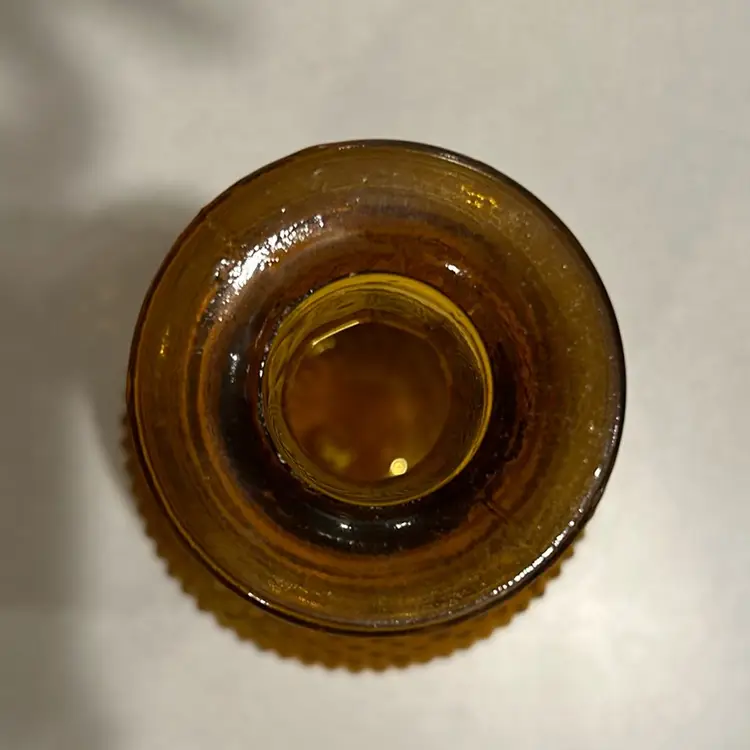 104 - Vintage Empoli Diamond Cut Glass Decanter