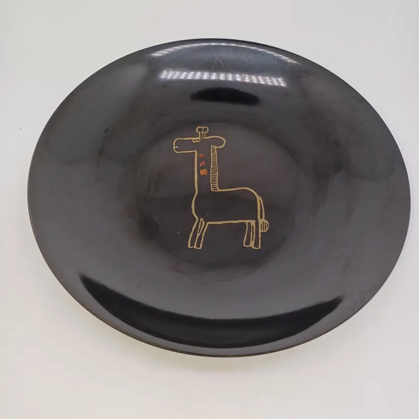 Vintage 60s Couroc of Monterey Giraffe Bowl Dish Plate
