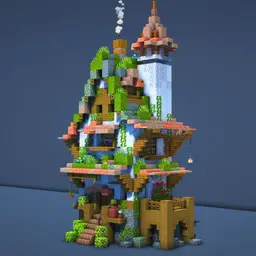 Minecraft Overgrown Fantasy House (FULL INTERIOR)