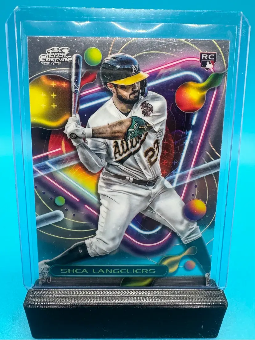 Shea Langeliers Topps Cosmic Chrome RC Oakland Athletics
