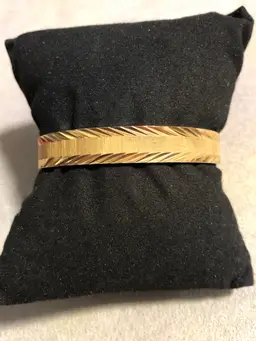 Vintage Monet Gold-Tone Cuff Bangle Bracelet