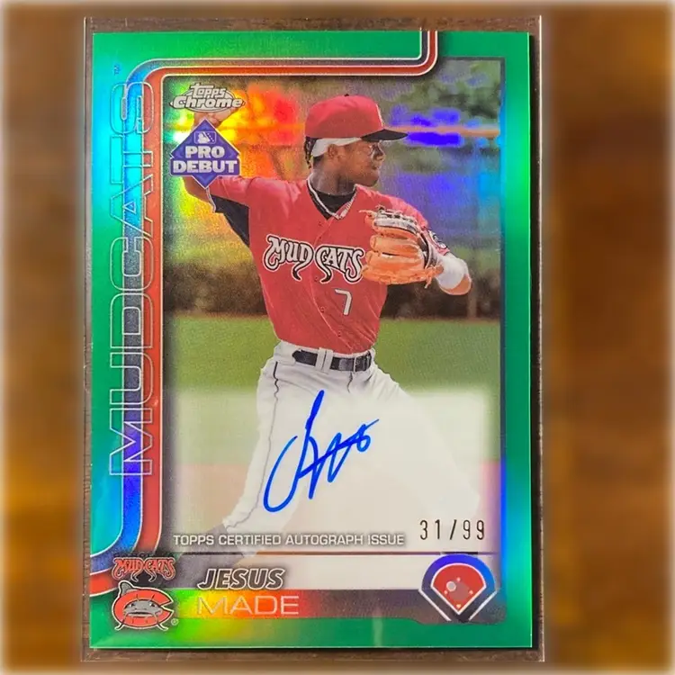 2025 Topps Pro Debut Jesus Made Green Chrome Refractor Auto /99