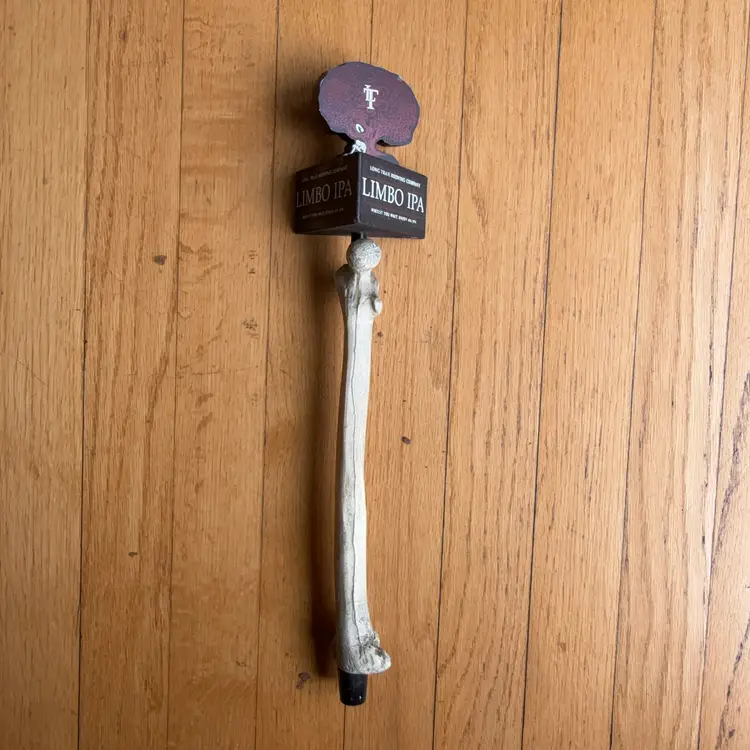 15" Long Trail "Limbo IPA" 3-Sided Skeleton Bone Beer Tap Handle