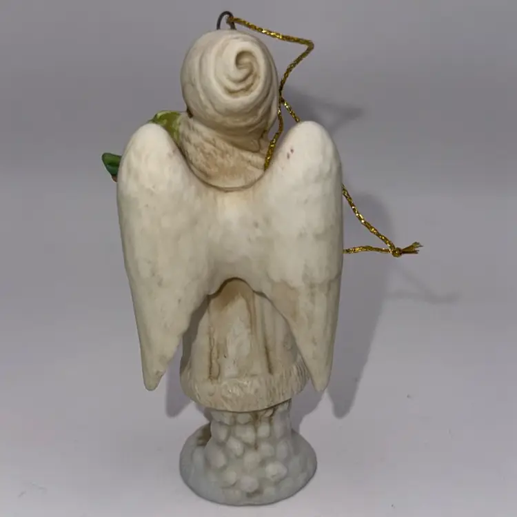 Vintage 1987 Schmid Angel Porcelain Christmas Ornament 4”