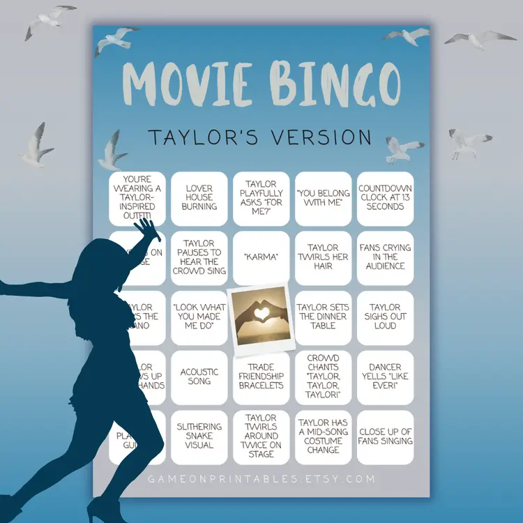 Eras Tour Movie Bingo Game | 10 Cards | Digital Download