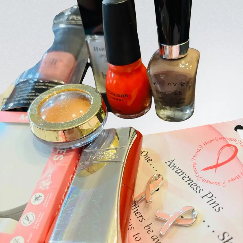 New Mixed Brand Makeup & Nail Polish Lot with Lancôme Bag