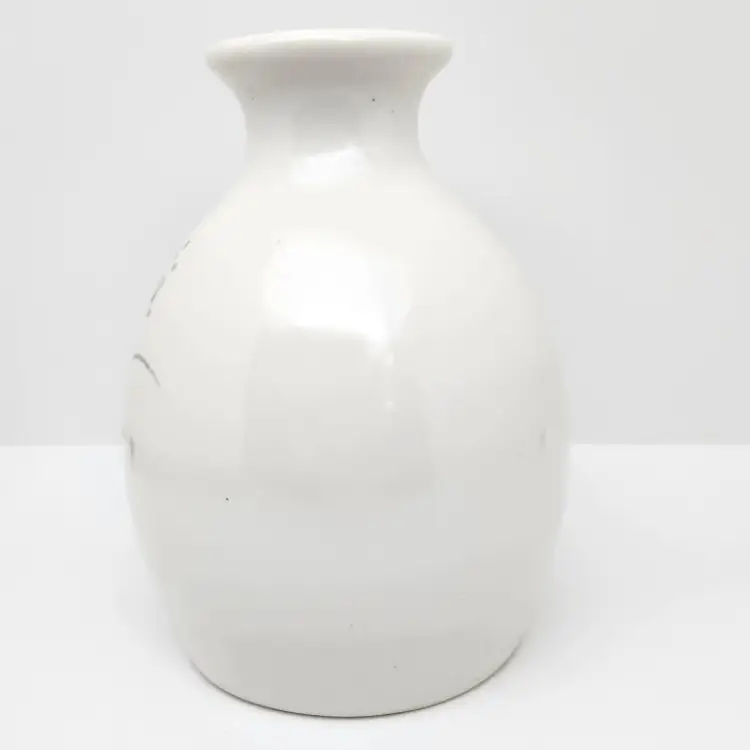Vintage Ceramic Daffodil Bud Vase, White, 5.25" tall