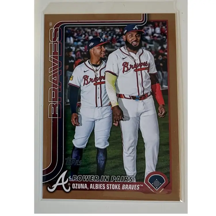 Ozzie Albies Marcell Ozuna Power In Pairs Topps Gold /2025 Atlanta Braves