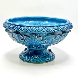 Vintage Enesco Japan Ceramic Pedestal Planter Dish Bowl 3.5”x6”