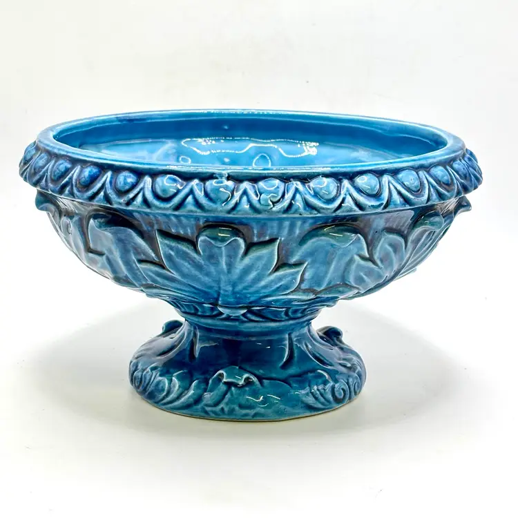 Vintage Enesco Japan Ceramic Pedestal Planter Dish Bowl 3.5”x6”