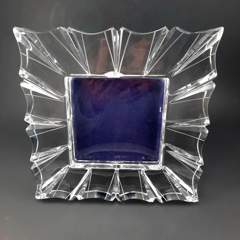 Vintage Mikasa Crystal Picture 4x4 Photo Frame Square