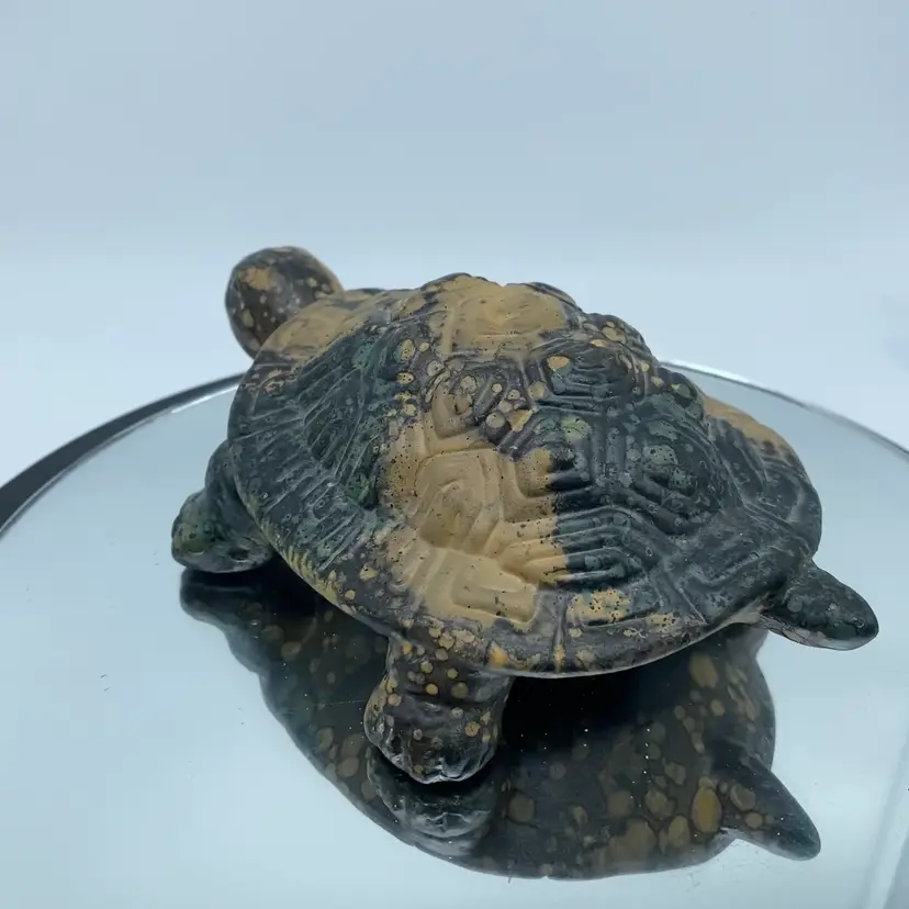 #1421 Ceramic Sculpture Of Tortoise Figurine  Or Turtle