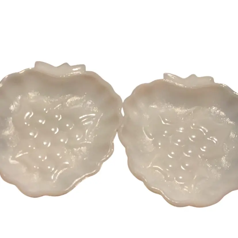 #01 - Milk Glass Serving Dishes Set Of 2