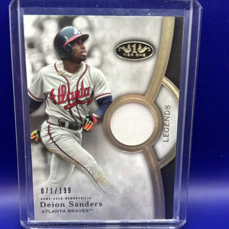 Deion Sanders 2020 Topps Tier One Legends Relic #71/199 Atlanta Braves