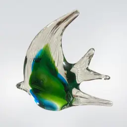 Green & Blue Art Glass Fish