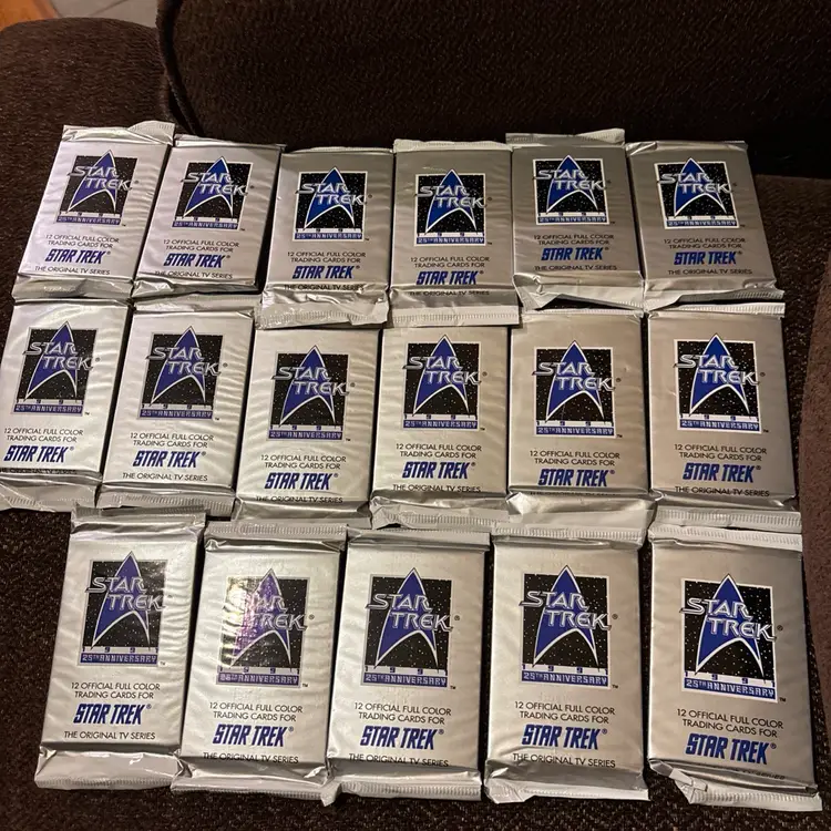 Star Trek 1991 25th Anniversary Trading Cards 17 Packs Sealed Collectible