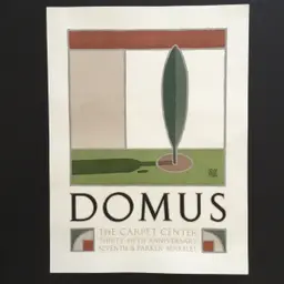 David Lance Goines Domus The Carpet Center Lithograph Poster Print 1984 18 x 24