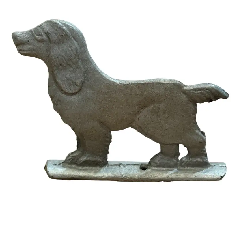 1950s Cocker Spaniel Cast Iron Gate Topper, Outdoor Dog Decor, Mountable Finial