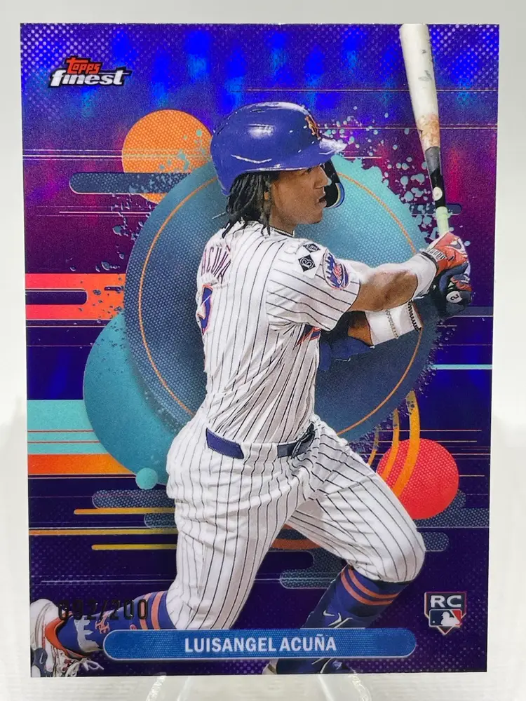 2025 Topps Finest - Uncommon Luisangel Acuna #108 Purple Refractor /200 (RC)