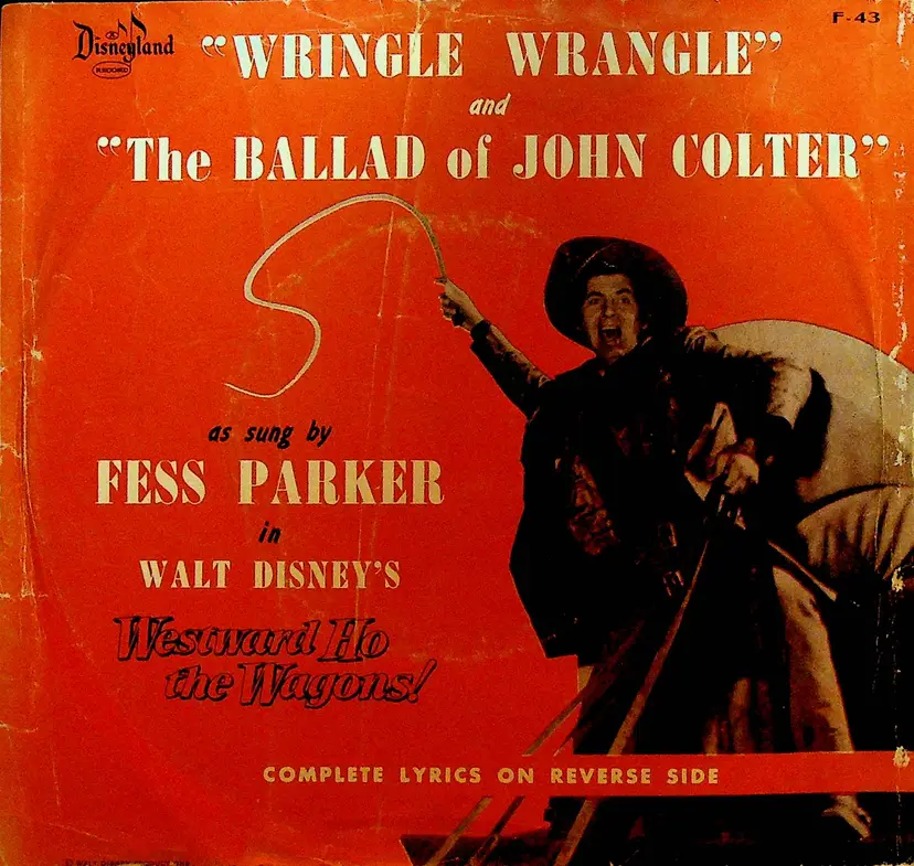 Fess Parker Westward Ho the Wagons 45 RPM