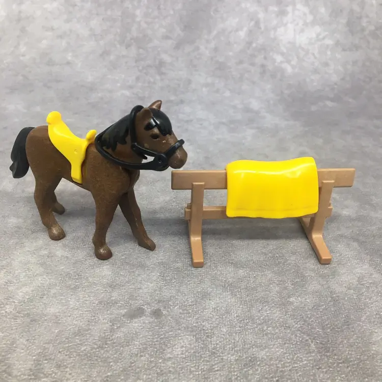 Playmobil Horse, Horse Blanket & Blanket Holder