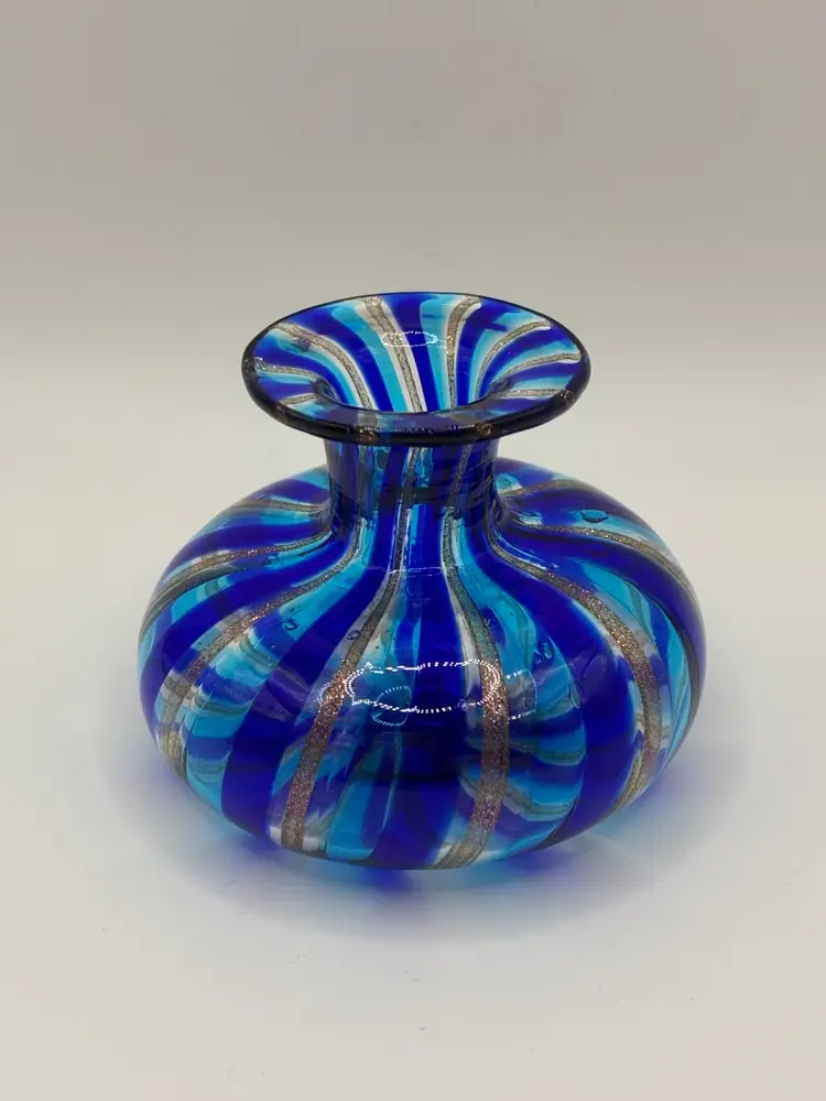 Vintage Murano Venezia Mini Perfume Bottle 3.25” To Top Of Dauber